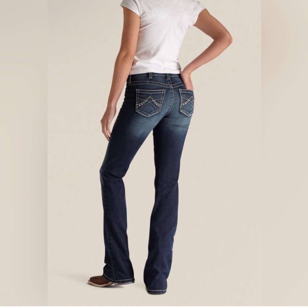 ARIAT Real Denim Mid Rise Stretch Original Boot Cut Jeans Womens Size 28s